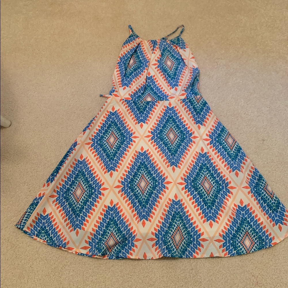 Sleeveless mini dress. Perfect for summer evening!